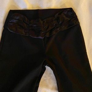 Black dress slacks with designed waist